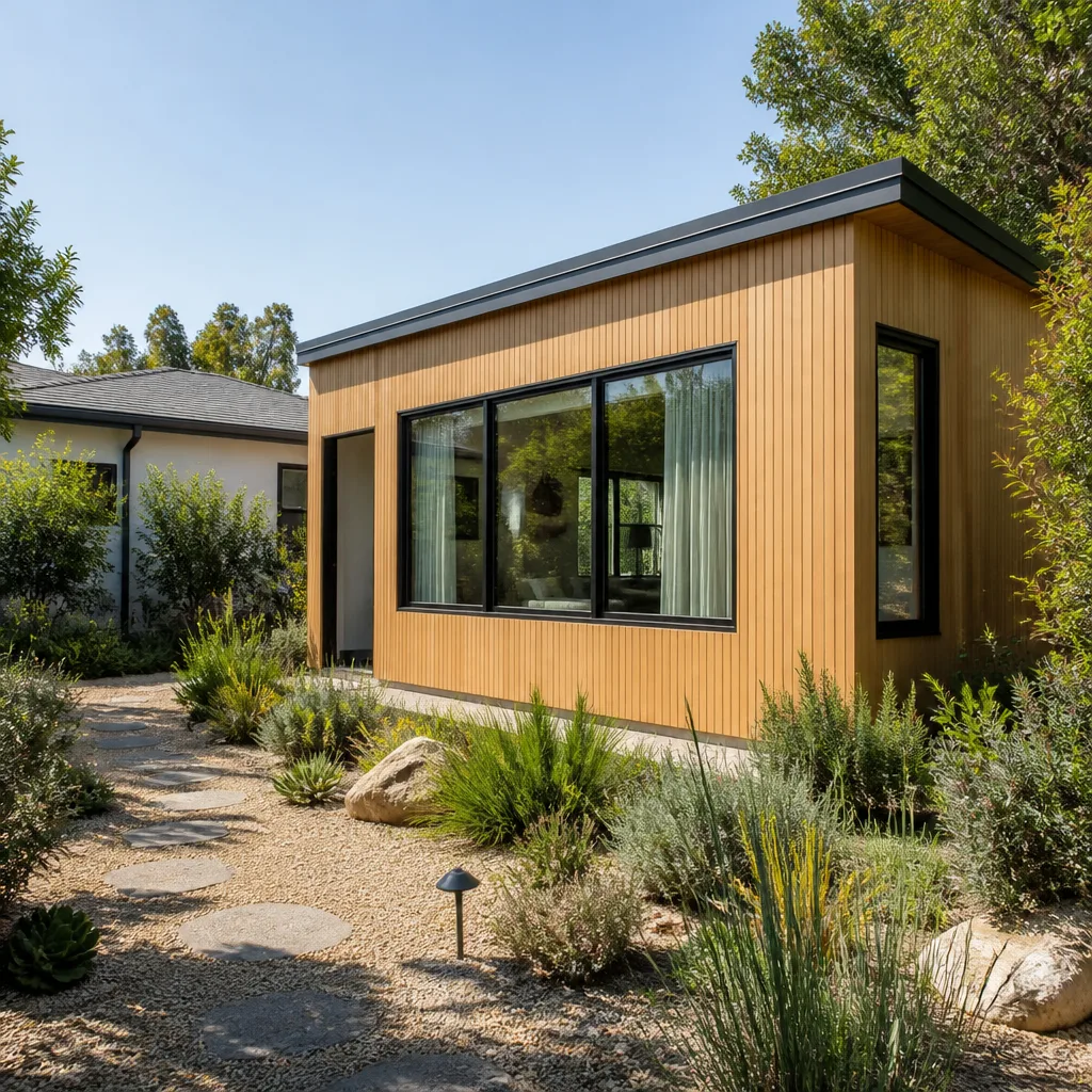 A new modern ADU with wood cladding